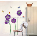 Decoración para el Hogar Arte DIY Wall Sticker Violeta Mariposa Floral Mariposa Desmontable